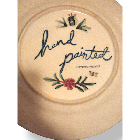 Anthropologie Selma De Flores 11” Hand Painted Cottage Core Dinner Plates EUC - Picture 7 of 7